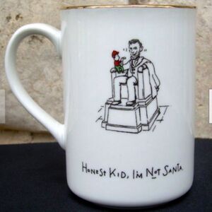 Honest Kids I'm Not Santa Merry Masterpieces First Edition 1999 Mug Lincoln